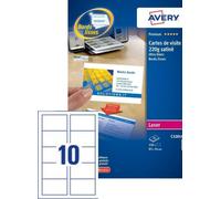 AVERY Cartes de visite Quick&Clean, 270 g/m2, satin blanc