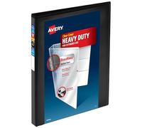 Avery Classeur robuste à 3 anneaux de 1,3 cm, anneau incliné One Touch, peut contenir du papier de 21,6 x 27,9 cm, 1 classeur noir (79381)