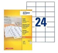 Copier Labels - Adhésif permanent - blanc - 37 x 70 mm 2400 étiquette(s) (100 feuille(s) x 24 étiquettes adresses