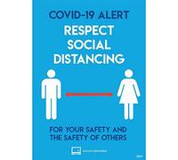 AVERY COVID-19 Étiquettes à distance sociale A4 297 x 210 mm, 2 par paquet