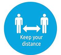 Avery COVID-19 Lot de 4 badges nominatifs circulaires, 12 par feuille