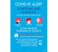AVERY COVID19 - COVSGA3 - Coronavirus Symptoms & Guidance - Plaque A3 420mm x 297 mm - 2 affiches autocollantes par paquet.