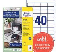 Avery Dennison 6126 Étiquettes universelles Blanc 48,5 x 225,4 mm 10 feuilles (Import Allemagne)