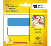 Avery Dennison 80 x 23mm Etiquette Multi-Usage auto-adhésive amovibles - Assorti (Lot de 75)