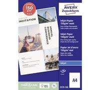 Avery Dennison Superior / 2579-100 Papier pour impression jet d'encre A4 / 150g Mat 100 feuilles (Import Allemagne)