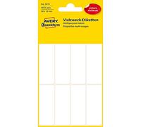 Avery Dennison Zweckform 3079 Étiquettes multiusage 6 feuilles papier blanc mat Lot de 48 étiquettes, 50 x 19 mm)