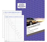 Avery Dennison Zweckform Cahier de bord avec fiscal Kilomètre Evidence et annuelle compte DIN A5 40 feuilles (texte allemand)