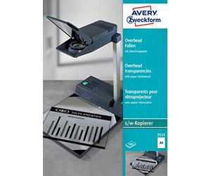 Avery Dennsion Zweckform 3555 Films transparents pour rétroprojecteur A4 100 feuilles (Import Allemagne)
