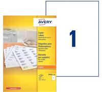 Avery - Boite de 100 Étiquettes Autocollantes multi-usages, Format 210 x 297 mm, Impression copieur, (DP001-100)