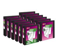 Avery Durable View Classeur à 3 anneaux, anneaux inclinés de 3,8 cm, 12 classeurs noirs (17021)