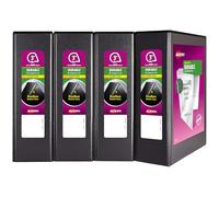 Avery Durable View Classeur à 3 anneaux, anneaux inclinés de 7,6 cm, 4 classeurs noirs (17050)