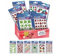 Avery España 48634 Assortiment de 60 autocollants décoratifs en papier pailleté, 6 fantasmes différents, 60 autocollants en carton