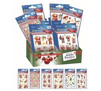 Avery España 52986 Lot de 60 autocollants pour Père Noël 6 références de différents dessins et matériaux (papier, paillettes)