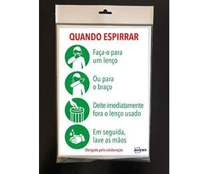 Avery España AV_KITCOVID5_PT Sinalização Coronavirus COVID19 Lot de 2 feuilles A4