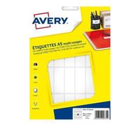 Avery ETE028 Etiquettes multi-usages blanches 48,5 x 18,5 mm - Boîte de 448