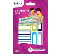 Avery Étiquette autocollante de différentes couleurs 50 x 10 mm multicolore (pack de 30)