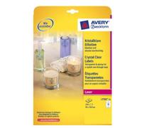 Avery - Étiquette Avery L7783-25 96x50,8 mm transparent 250pcs | Pack de 25 feuilles