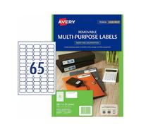 Avery Étiquette d'adresse laser Adhésif permanent 100 % transparent 25pk 65 feui