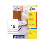 Avery Étiquettes Adresse Autocollantes Blanches 350 Pièces 99,1 x 38,1 mm Impression Jet d'Encre