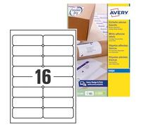 Avery Étiquettes Adresse Autocollantes Blanches 400 Pièces 99,1 x 33,9 mm Jet d'Encre