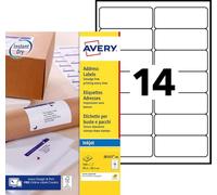 Avery Étiquettes Adresse Autocollantes Blanches 560 Pièces 99,1 x 38,1 mm Jet d'Encre