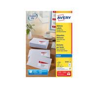Avery J8160 Etiquettes adresses blanches jet d'encre 63,5 x 38,1 mm - Boîte de 2100