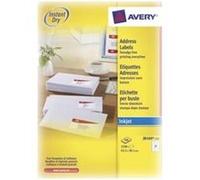 Avery Étiquettes d'adresse autocollantes pour imprimantes jet d'encre - 21 étiquettes/A4