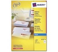 Avery Réf J8159-100 Tiquettes Adresse Séchage Instantané Jet D'encre 63,5 Mm X 33,9 Mm Blanc 24 Étiquettes / Feuille 2400 Étiquettes Total Import Royaume Uni