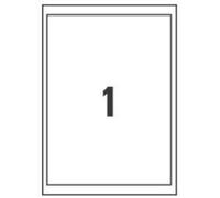 Avery - Étiquettes Adresses - Blanc - 199.6 X 289.1 Mm 25 Étiquette(S) ( 25 Feuille(S) X 1 )