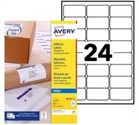 Avery Étiquettes Adresses Blanches Autocollantes 600 Pièces 63,5 x 33,9 mm Jet d'Encre