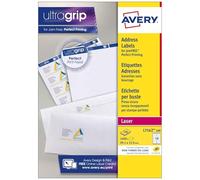Avery Étiquettes Autocollantes Blanches, 1600 Pièces, L7162-100, 99,1 x 33,9 mm, Papier A4, Feuille A4, Pour Imprimantes Laser, Anti-Bourrage, FSC Certifiées, Pour adressage et expédition