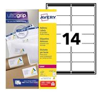 Avery Étiquettes Autocollantes Blanches 3500 Pièces 99,1 x 38,1 mm L7163-250 Impression Laser Anti-Bourrage