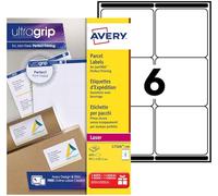 Avery Étiquettes Autocollantes Blanches, 600 Pièces, L7166-100, 99,1 x 93,1 mm, Papier A4, Feuille A4, Pour Imprimantes Laser, Anti-Bourrage, FSC Certifiées, Pour adressage et expédition