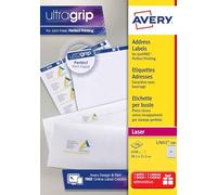 Avery Étiquettes Autocollantes Blanches, 6500 Pièces, L7651-100, 38,1 x 21,2 mm, Papier A4, Feuille A4, Pour Imprimantes Laser, Anti-Bourrage, FSC Certifiées, Pour adressage et expédition