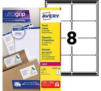 AVERY - 800 Étiquettes Adresse Autocollantes Blanches Personnalisables - Sans Bourrage - Format 99,1 x 67,7 mm - Impression Laser