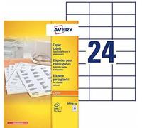 Avery Étiquettes autocollantes DP246-100 – Boîte 2400, 70 x 36 mm, coins carrés, multi-usages