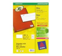 Avery L7651-25 Etiquettes 38.1 x 21.2 mm Blanc