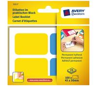 Avery Étiquettes Bloc 100X Autocollants 45X30Mm Notes Collantes Étiquetage