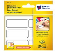 Avery Étiquettes Bloc 150x Autocollants 50x19mm Notes Collantes Étiquetage