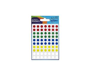 Avery Etiquettes Diam.8mm Assorti Ref 32-291 [416 Etiquettes]