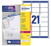 Avery Étiquettes d'adresse autocollantes L7160-15 – 315 pièces 63,5×38,1 mm Blanc Laser