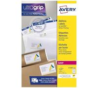 Avery Étiquettes d'adresse L7160-250 63,5×38,1 mm Anti-bourrage Laser Lot 5250