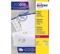 Avery Étiquettes L7651-15, blanches personnalisables anti-bourrage 38,1 x 21,2 mm, paquet de 975