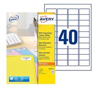 Avery Étiquettes laser et jet d’encre, 600 pièces, 45,7 x 25,4 mm, L7654-15