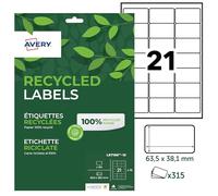 Avery Étiquettes, laser et jet d’encre, 63,5 x 38,1 mm, LR7160-15