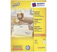 Avery Pochette 2400 étiquettes UltraGrip autocollantes personnalisables et imprimables 70 x 35 mm