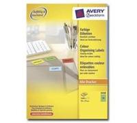 Avery-Zweckform 3450 Etiquette universelles 70 x 37 mm papier vert 2400 pc(s) fixation permanente imprimante à jet d'encre