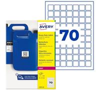 Avery Étiquettes QR Code, film imperméable, adhésif permanent, blanc, 25x25mm, feuilles 20 (L7074-20)