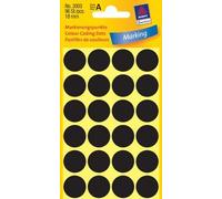 AVERY Zweckform Pastilles adhésives 3003 Ø 18 mm Noir – 96 étiquettes