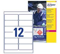 Avery Étiquettes autocollantes Ultra-Résistantes Polyéthylène 210 x 148 mm – 120 – Laser/Jet